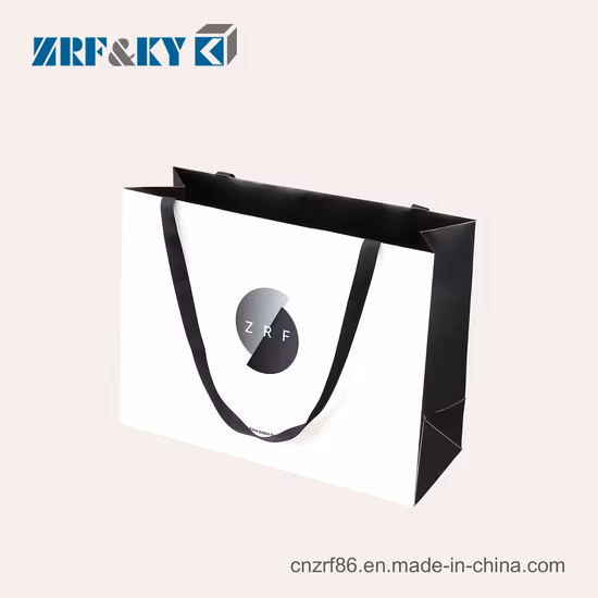 Женская сумка-переноска из вторсырья, белая/коричневая/черная/зеленая/художественная/крафт/бумажная сумка с покрытием Сумка для покупок для одежды/одежды/подарка